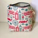 knitting project bag for knitting craft bag for crochet bag retro London bag gifts for knitting - RETRO LONDON
