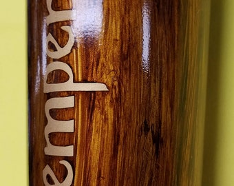 Semper Fi - Faux Wood Grain 20 oz. Tumbler