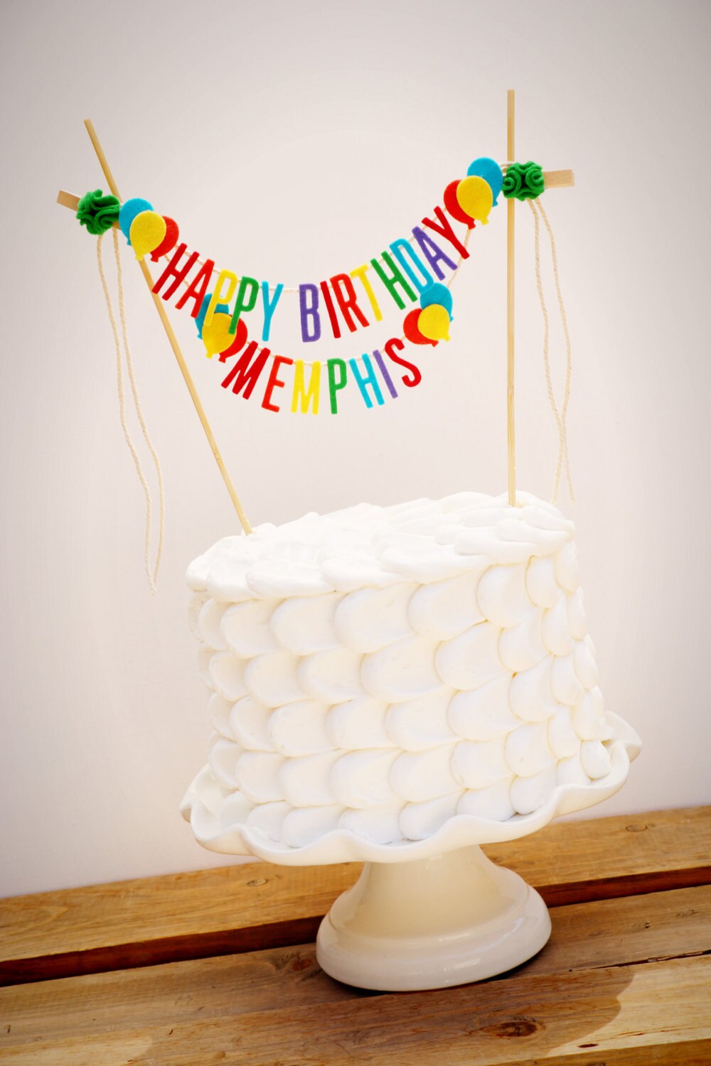 Personalized Cake Banner Happy Birthday Cake Banner Custom