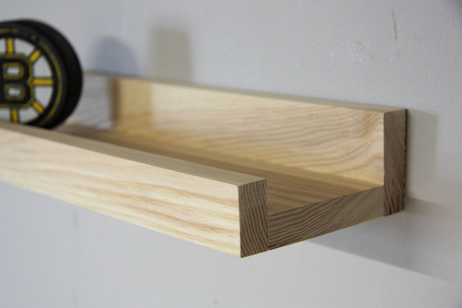 three foot hardwood ledge shelf perfect for books and