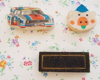 Four Cute 80s Erasers.