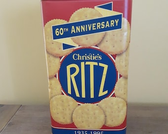 Ritz tin metal box 60th Anniversary