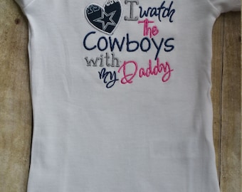 Dallas Cowboys with Daddy Baby Shirt or Bodysuit