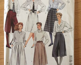 Uncut 1980s McCall's 2058 Skirts and Cullotes • size 10