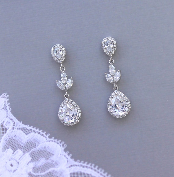 Crystal Bridal Earrings Bridal Drop Earrings Crystal Wedding