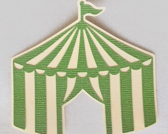 Circus Tent Cut Outs - Circus Theme Party Die Cuts - Circus Centerpieces - 12 Carnival Tents - Scrapbooking
