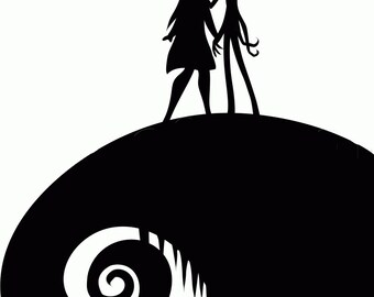Nightmare Before Christmas Jack & Sally Vinyl Decal