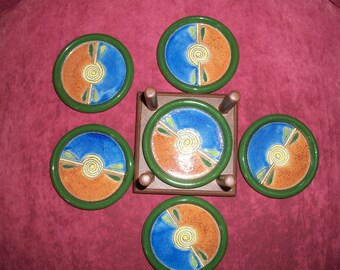 Vintage Coasters Hand Painted