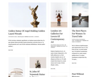 Blank - Responsive Blogger Template, Minimalist Blogger theme with Sticky Sidebar, Masonry Grid Blogger 3 Column Layout