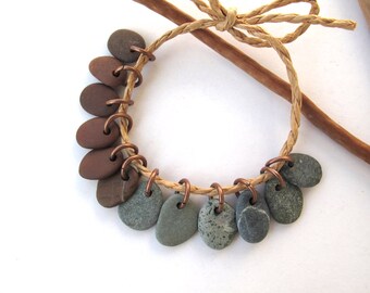 River Rock Beads Pebble Beads Mediterranean Natural Stone Beads Top Drilled Beach Stone Pairs Diy Jewellery Pairs EXOTIC CHARMS 13-14 mm