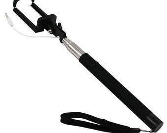 Universal Smart Phone Photographers 30 Inch Selfie Stick with Capture Button - Black