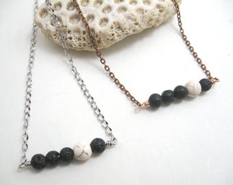 lava diffuser necklace, diffuser necklace lava, black lava oils necklace, silver necklace diffuser, essential oils necklace