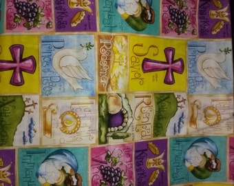 Easter Bible Verses Cotton Fabric