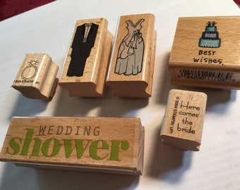 Wedding stamps - set of 6