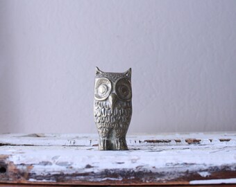 Vintage Brass Owl // Solid Brass