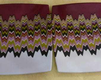 Zig Zag Melamine MISSONI Set of 2 Salad Plates