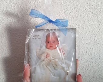 Iman con fotografia ideal para babyshower, bautizos, comuniones.