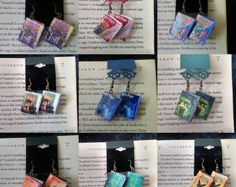 Book Earrings / Book Jewelry / Handmade Book Earrings / Book Jewelry / Handmade Book Earrings / Gift for Her / Fandom Earrings / Book Lover