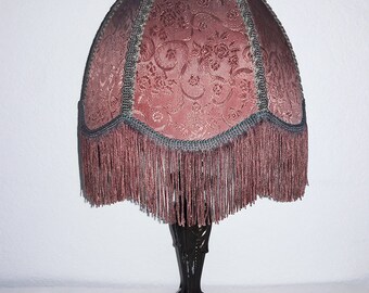 Antique Style Victorian Lamp with fringe lampshade Victorian decor Victorian lampshade fringe lamp shade antique fringe lamp vintage fringe