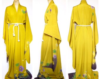 Vintage Silk Furisode Kimono