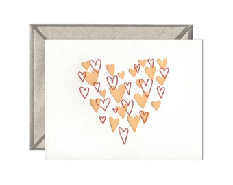 Heart of Hearts letterpress card - single
