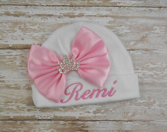 Personalized, custom, embroidered, baby beanie hat, hospital hat, newborn, baby, beanie, cap, infant, photo prop, take home, bring home