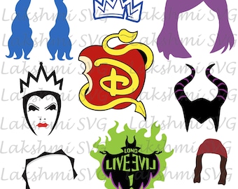Descendants SVG,Descendants SVG Bundle, Descendants clipart, disney silhouette, files for cricut, svg, dxf, eps