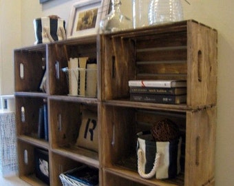 Rustic Storage Crate - Wooden Crate for Building Shelving