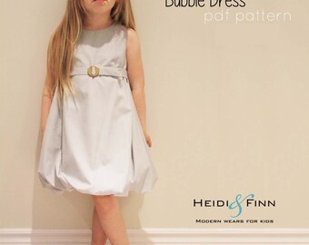 Bubble Dress Pattern and tutorial 12m-5T DIY pdf pattern EASY Sew