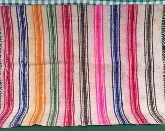 Antique 19th Hand Woven Wool Rug