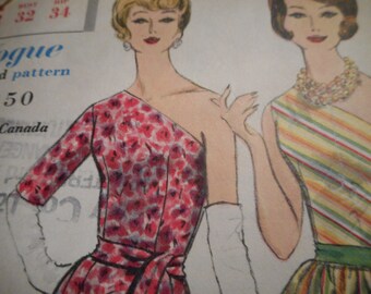 Vintage 1960's Vogue 4213 Special Design Dress Sewing Pattern Size 12 Bust 32