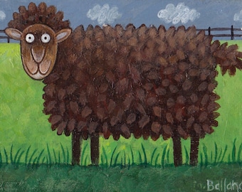 Black sheep art | Etsy