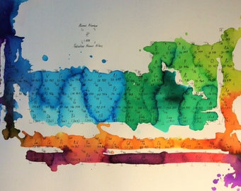 Abstract Watercolour Periodic Table