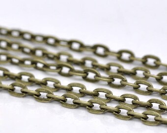 Bronze Chain - (3x2mm/4x3mm/5x3mm) - 1/10/50m