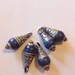 silver /Lapis charm (5pc set)