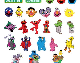 Sesame Street Svg/Eps/Png/Jpg/Cliparts,Printable, Silhouette and Cricut File !!!