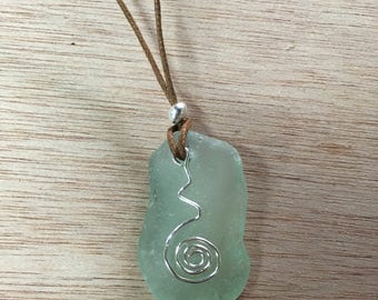 Beach glass necklace