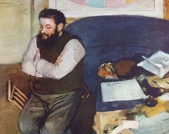 Diego Martelli, by Degas - a Frameable, Vintage 1952 Frameable Art Print