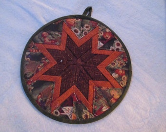 Round folded star hot pad