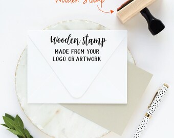 Custom Logo Stamp, Business Logo Stamp, Logo Rubber Stamp, Logo Address Stamp, Branding Stamp, Packaging Stamp, Etsy Shop Stamp, Wooden