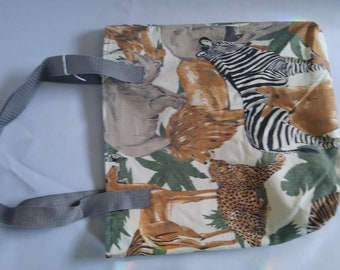 Animal safari tote bag