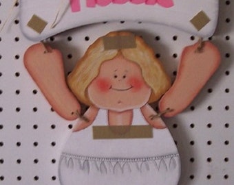 Wooden Welcome Blonde Girl