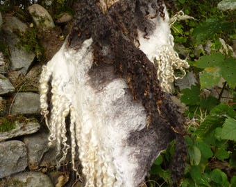 felted scarf cobweb