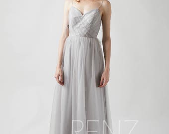 4610632 Plum Draped Tulle Dress