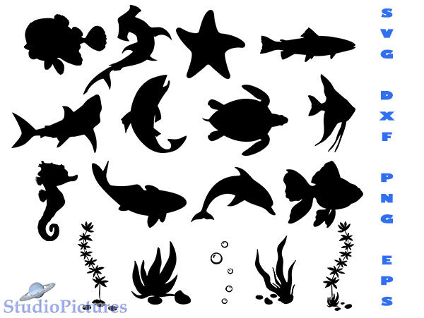 Fish svg fish cricut fish silhouette svg sea creatures svg