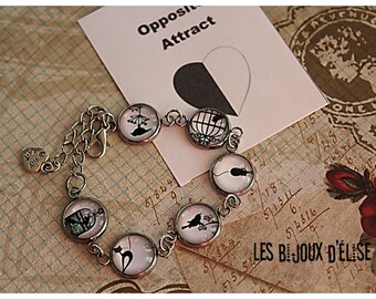 Bracelet Chat Noir Noir et Blanc