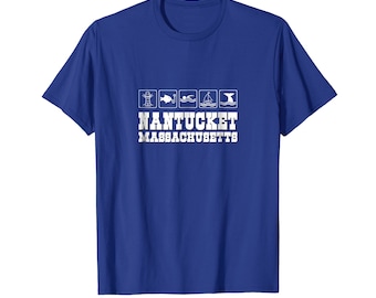 Massachusetts T Shirt - Massachusetts Tee Shirt - Nantucket Shirt - Nantucket Top - MA State Shirt - Nantucket Massachusetts