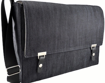 13" / 15" MacBook Pro Retina messenger bag - dark blue denim