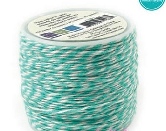 Spool of Baker's twine turquoise "We R Memory Keepers" scrapbooking 45 m *.