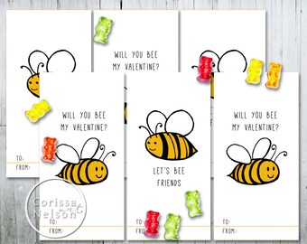 bunny valentine card printable kids friends 6 per page